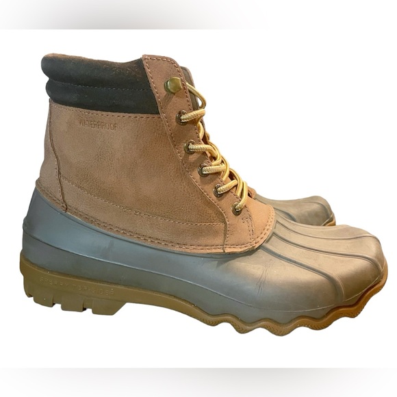 Sperry Men's Brewster Rain Boots Size 10 Tan - Picture 3 of 8